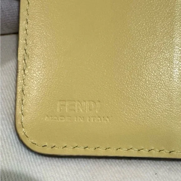 Fendi Yellow Wallet with Gold Logo - Picture 11 of 16